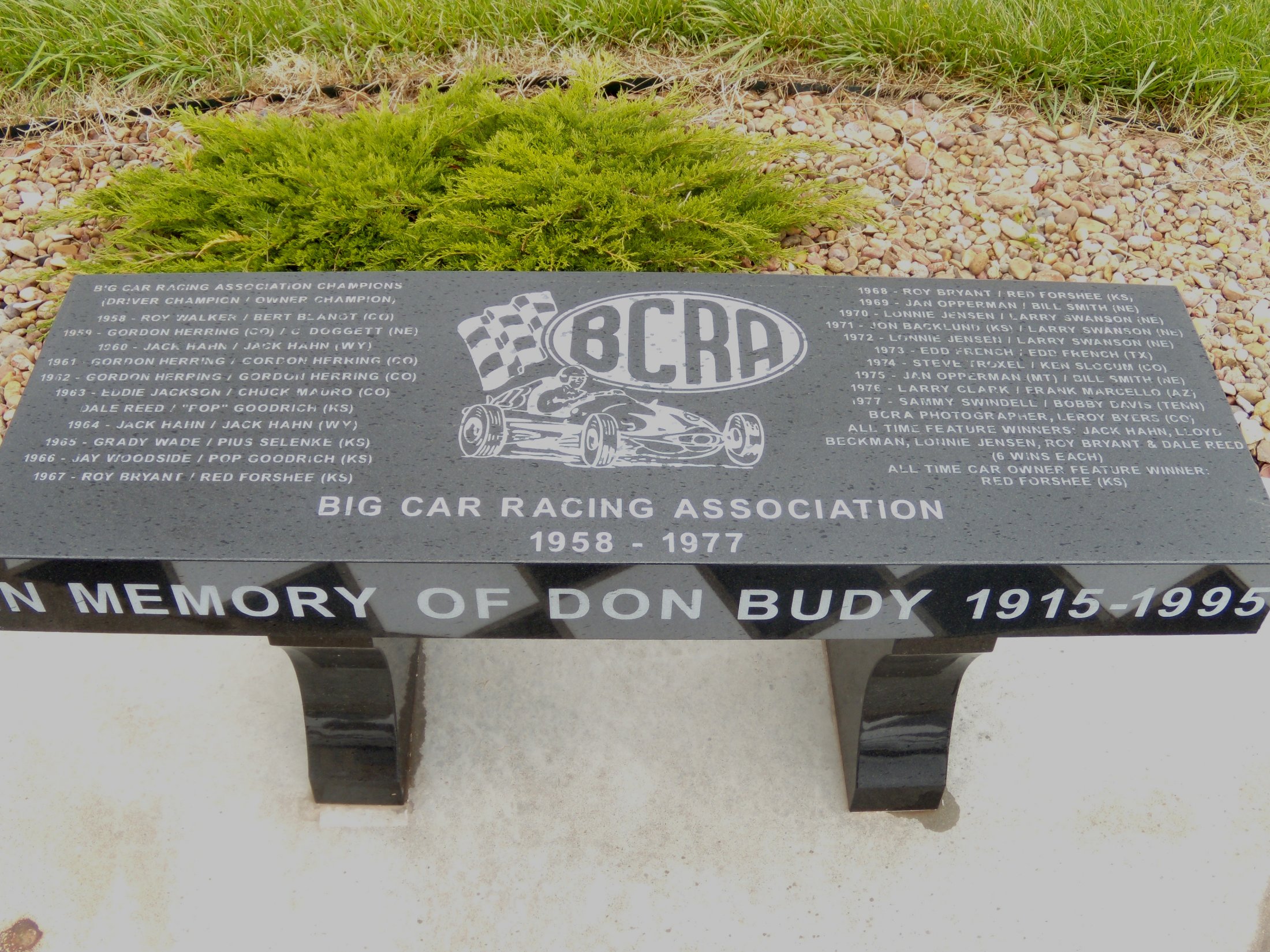 BCRA Commemorative Bench - Belleville, Ks
